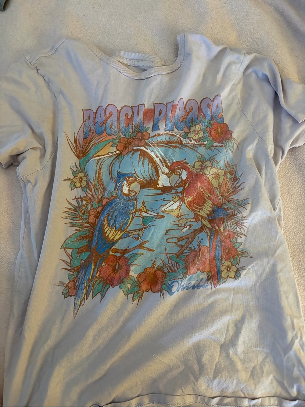 O'Neill Light Blue Parrot Beach Graphic Tee